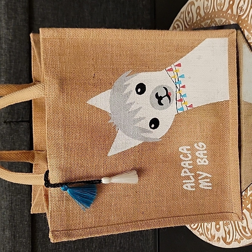 Alpaca Novelty Tote Bag NWOT